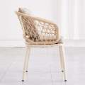 Metal Garden Chair with rattan rope