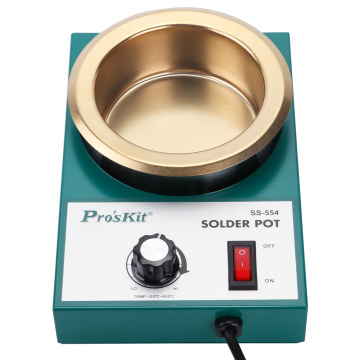 Pro'skit Lead Free Solder Pot0.3/0.5/1.6/2.2kg Capacity Round Tin Stove Soldering Desoldering Melting Furnace Tinning Tools