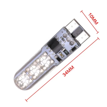 Auto Car LED Light T10 5050 6SMD with Remote Control - Multi-Color Changing Lamp