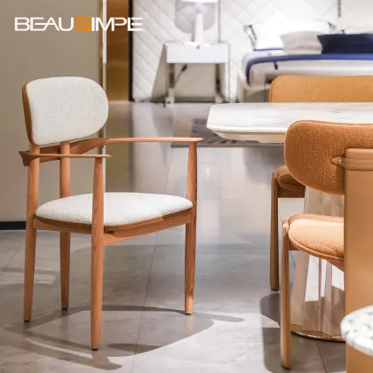 Light Luxury White Oak Leisure Chair