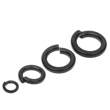 Black Grade 8.8 Steel Spring Washer Sizes M2 to M24: DIN127 & GB93 Standards