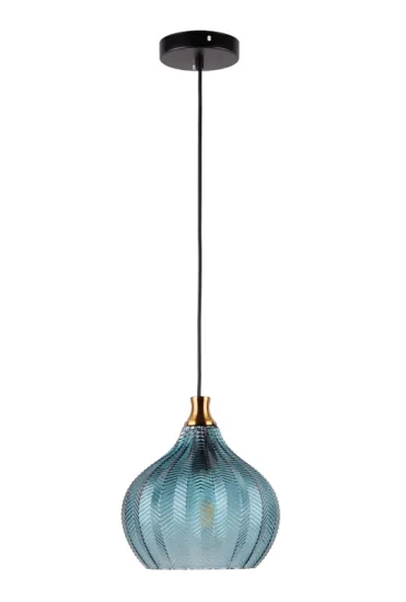 Indoor Glass pendant lamp with blue color
