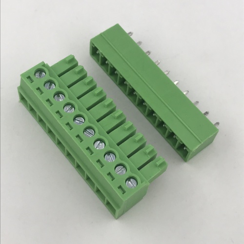 Bloque de terminales de 10 vías de montaje en PCB con paso de 3,5 mm