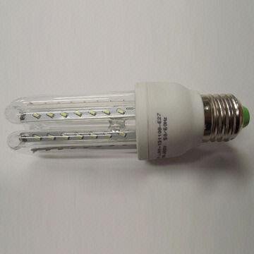 3U 5W B22 LED Lamp, 2,700-3,000ZK, Plastic Case, Clear Glass