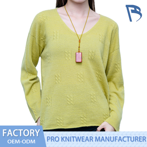 Pakaian bulu v-leher yang berkualiti tinggi
