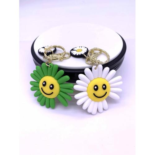 Llaveros de PVC con flores personalizadas