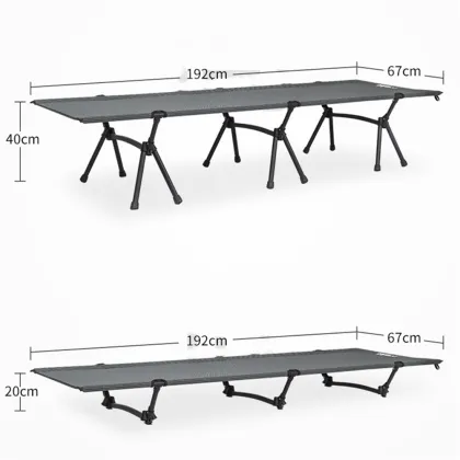 Oem Sports Hiking Accessories Aluminium Alloy Foldable Outdoor Folding Camp Bed For Vacation