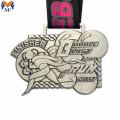 Silver running medal custom for sale