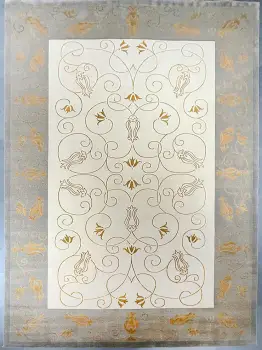 Yak Cashmere, Camel Wool Mulberry Silk Rug
