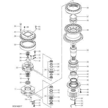 9140217 TRANSMISSION (SWING) for EX2600