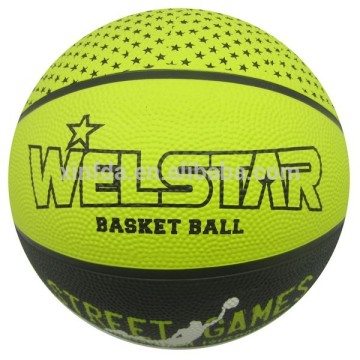 Size 7, 6 , 5 , 3 , 2 , 1 Full Size Rubber Basketball with Bright Colour