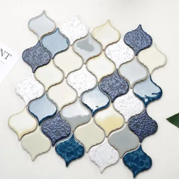 Chinese Supplier: 268x260mm Glossy Blue Mosaic Floor Tiles - Ideal for Kitchen, Bathroom, and Non-Slip Flooring