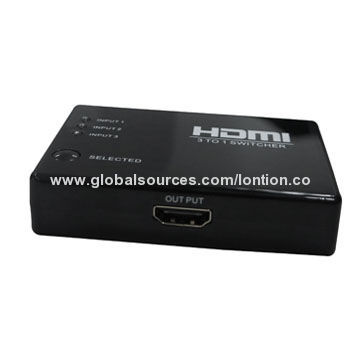 2014 New Design HDMI 3x1 Switch with Audio, HDCP Repeater Supported