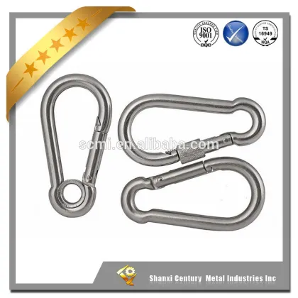 rock climbing stainless steel spring snap hook