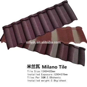 free trading zone JH101 terracotta stone coated costly price metal roof tile