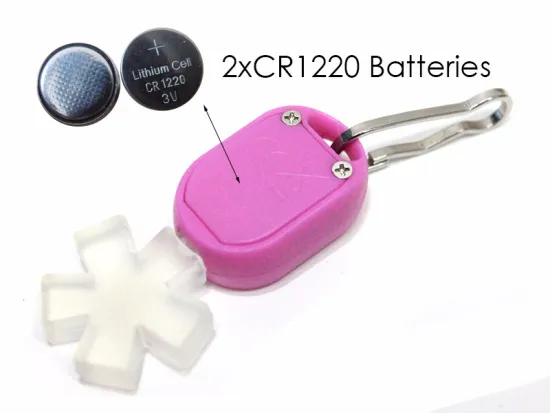 Button Cell Powered 1 LED Easy Zipper Attach LED Light