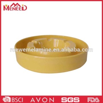 Yellow solid color outdoor ashtray/melamine ashtray