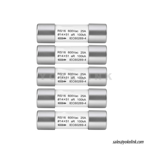 Solární pojistkový článek válcová keramická trubice pro solární systém RO19 0,5-32A 600V