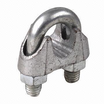 Wire Rope Clips in Type B, Malleable, Zinc-plated Finish, Rigging Hardware, Electric Galvanized