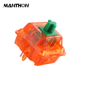  EQUALZ Tangerine V2 Switches - 62g to 67g Precise Lubed Translucent Linear Keyboard Switches 