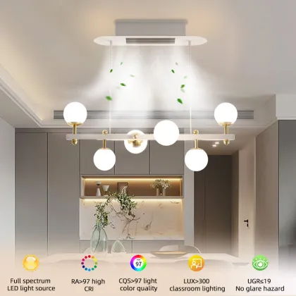 Copper Ceiling Fan with Lighting and Remote Control