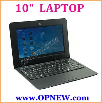 Wholesale 10 INCH Dual Core Laptop Computer Android 4.4 Cheap Mini PC netbook for kids family 3G WIFI HDM RJ45 port