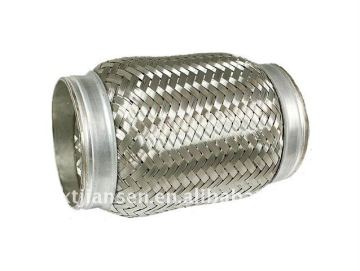Universal 4"X7.5" Stainless SS Double Braided Flex Pipe Connector/Adaptor Piping