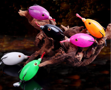 Mini 6cm Rubber Frog Lure พร้อมตะขอสปินเนอร์เลื่อม - การตกปลาน้ำจืด