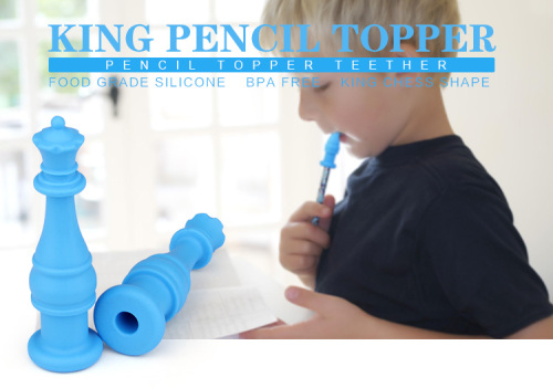 Silikon pensil topper silikon mengunyah mainan