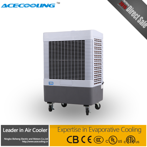 Popular and classic portable air cooler/Floor standing desert cooler/Industrial swamp cooler with wheels, 200W, 3600CMH