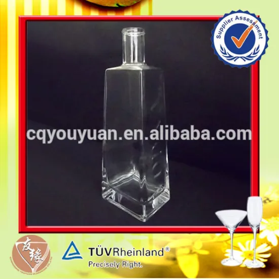 Triangle shape 750ml glass biggest vodka bottle