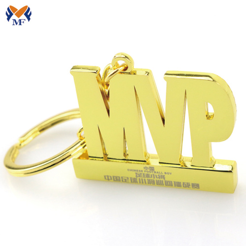 Metal number plate keychain with laser logo