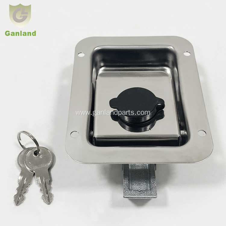 GL-12116 Stainless Recessed Paddle Door Latch Lock 110*92