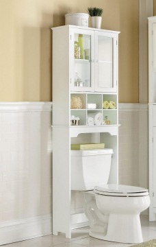 6-Cube Drop Over The Toilet Space Saver Bathroom Shelf