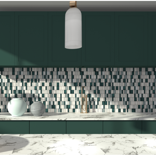 Art ceramic mosaic for kitchen backdrop