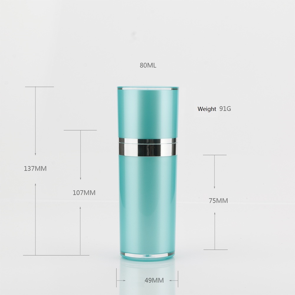 Luxurious Cyan packaging acrylic cosmetic bottles