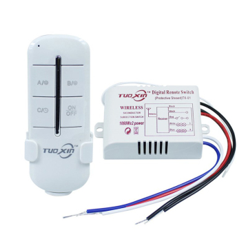 220V Wireless Remote Control Switch for LED Lamp - Transmitter and Receiver Included