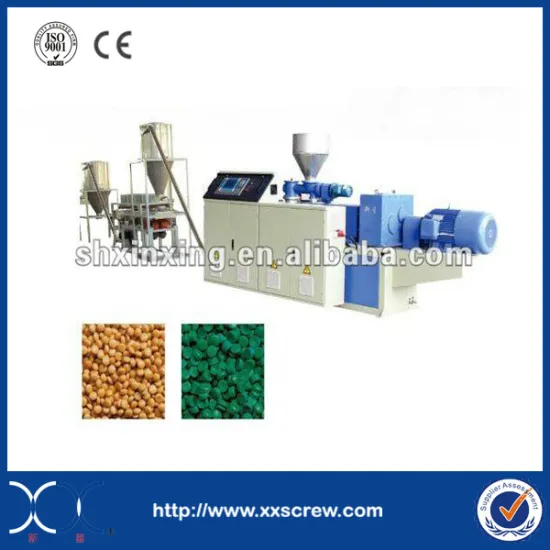 Plastic Pelletizing Machine PVC Conical Double-screw Hot-cutting Granulating