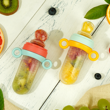 Silicon Pacifier Baby Fruit Food Feeder Squeeze Bottle2021