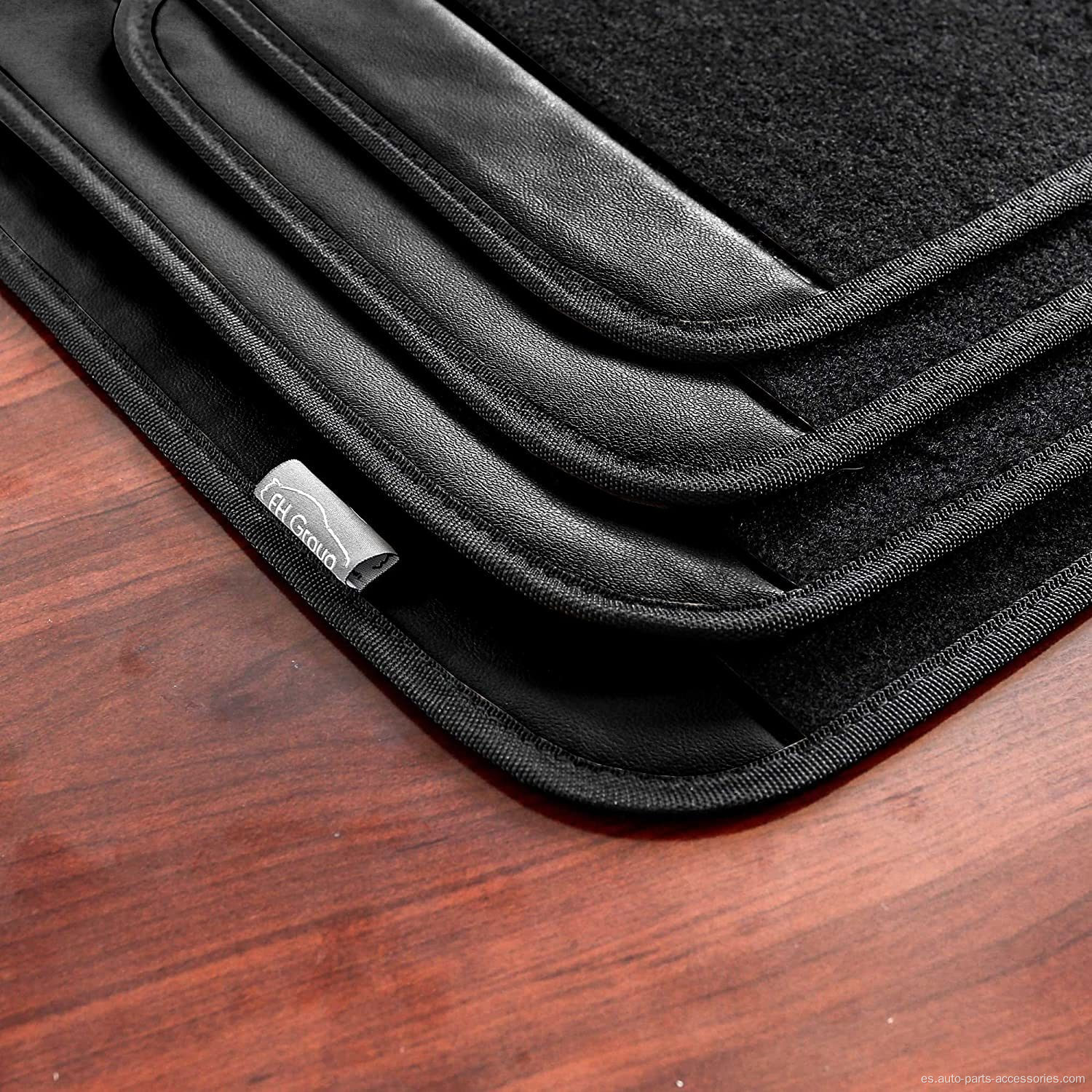 Estera de piso de alfombra de fit universal negro