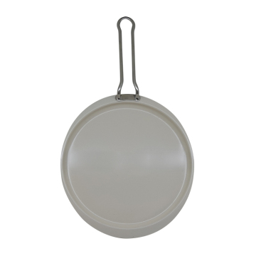 White Cast Enamel Grill Pan for Soup - 26Cm Metal Kitchen Tool