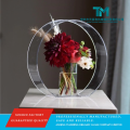 Vaso de acrílico transparente artesanal para exibição de casamento na mesa