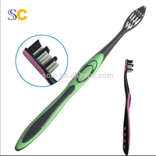 Chinese New product black bristle adult plastic toothbrush