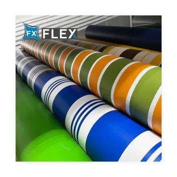 FLFX Waterproof Outdoor Blackout PVC Striped Tarpaulins