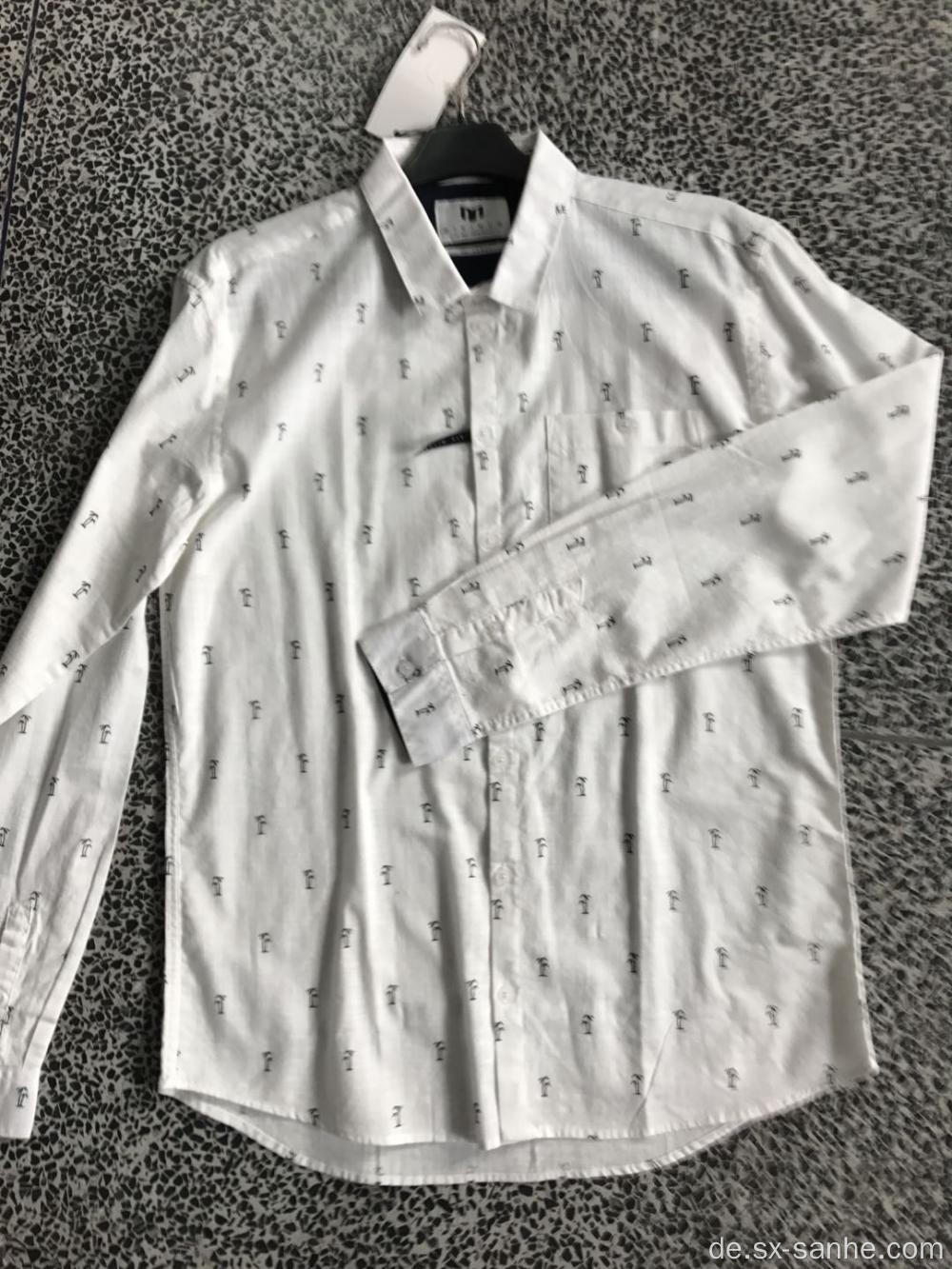 Benutzerdefinierte 100% Baumwolle Druck Männer Printed Plain Shirt