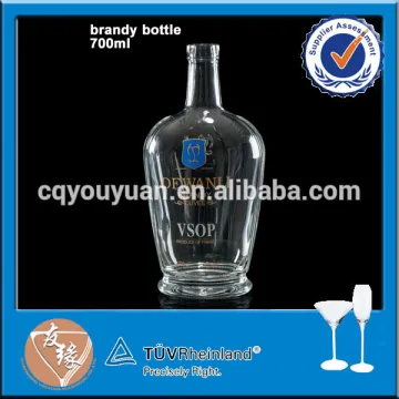 Custom logo cognac glass fantastic 0.7L crystal brandy bottle