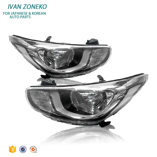 Ivanzoneko LED Head Lamp Light for HYUNDAI ACCENT 2012 - OEM:92101-1R030 92102-1R030