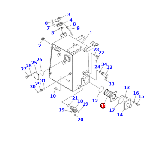 Original Komatsu D39 hydraulic tank strainer 14X-60-11120