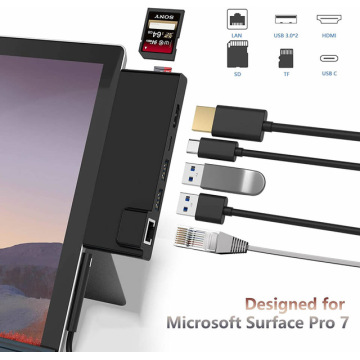 Concentrador USB para lector de tarjetas de base Surface Pro7