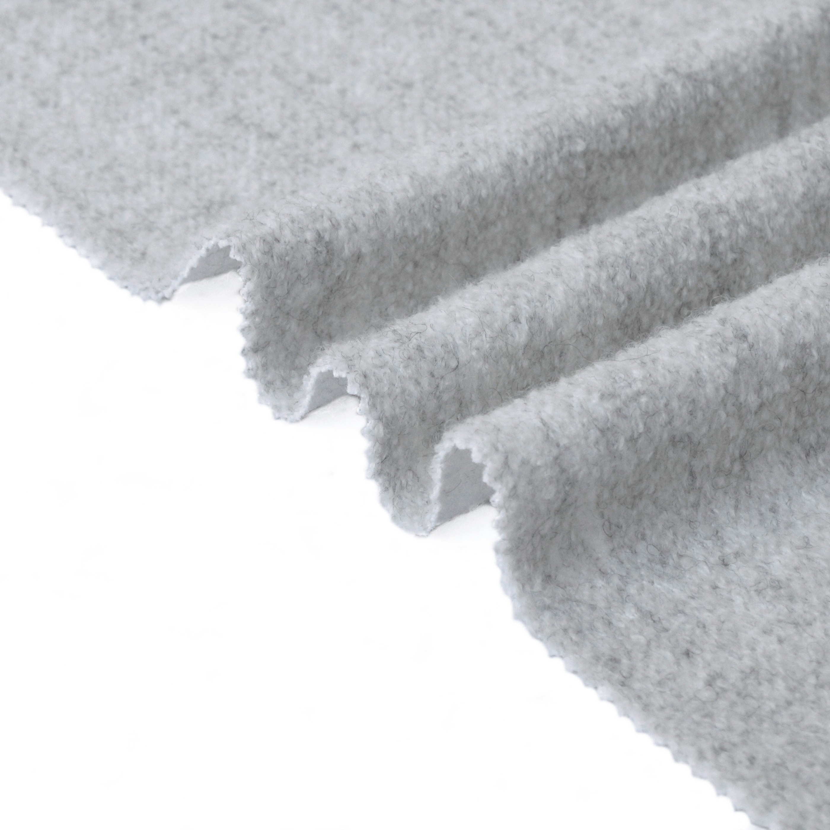 wool polyester blended boucle fabric